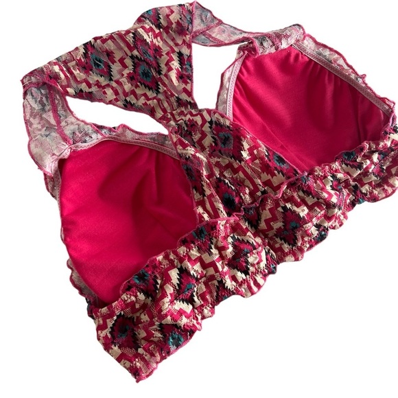 Crazy Train Fushia Women’s Aztec Print Bralette - Picture 5 of 8